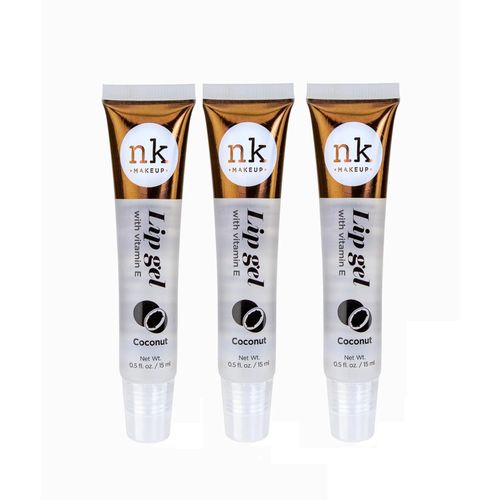 NICKA K NEW YORK Set of 3 NK Hydrating Lip Gel – Vitamin E (COCONUT)