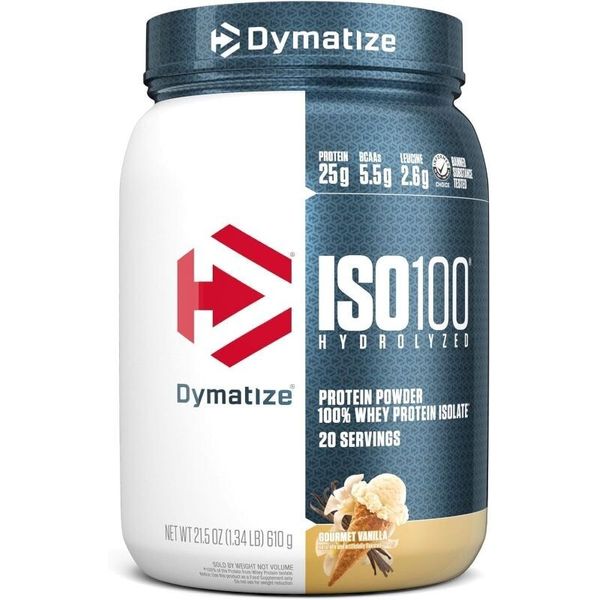 Dymatize ISO100 Hydrolyzed Whey Isolate Protein Powder 1.6Gourmet Vanilla 24Serv