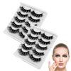 Sibba Multi-layered 5D Lashes False Eyelashes 10 Pairs Dramatic 20 mm Faux Mink Fake Lashes Pack Wispy Long Thick High Crossed Volume Fluffy Eyelash Extension Strip Eye Makeup