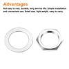 sourcing map 8 Set Guitar Nuts and Washers 3/8" Guitar Input Output Jack Socket Nuts Silver for Guitar Bass