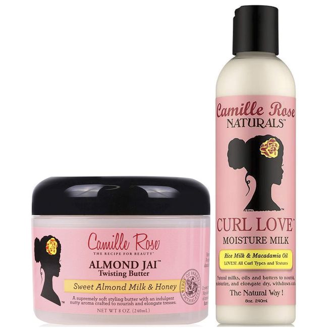 Camille Rose Almond Jai Twisting Butter Moisturizer 8ozCurl Love Moisture Milk 8oz