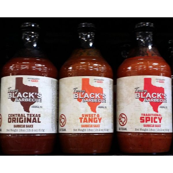 Terry Black's Barbecue Sauce, Variety Pack of 3 Flavors 18 Oz