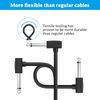 6pcs 15cm Patch Cable for Guitar Effector Black L-L Plug Effector Cable