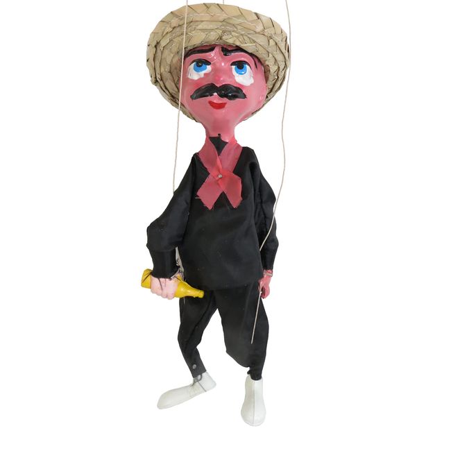 Mexican String Puppet Marionette Titere Borrachito