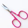 Nail Scissors Professional Cuticle Scissors Extra Strong Curved Manicure Scissors Clippers Eyebrow Grooming Cuticle Beard Trimming Hair Cutting (3.75" Pink)