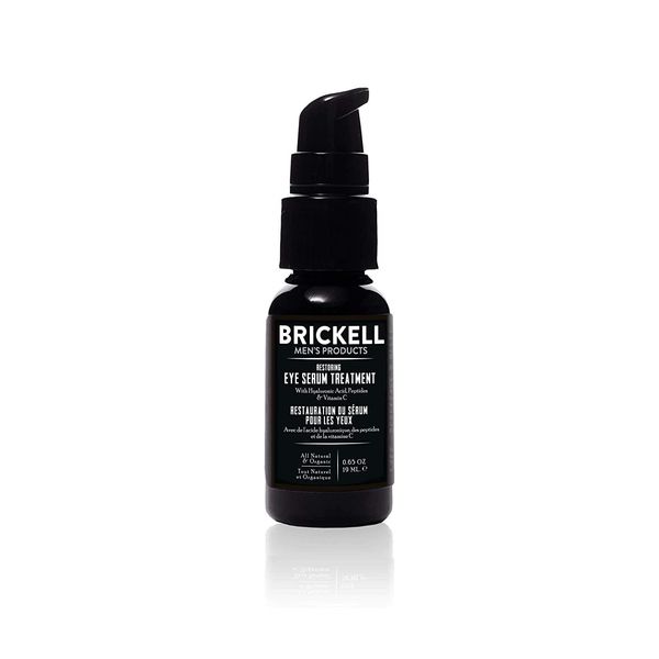 Brickell Men's Dark Circle Under Eye Treatment Serum For Men, Natural and Eye to