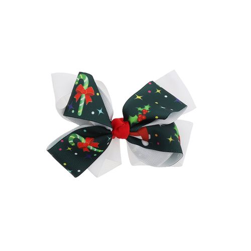 White Christmas Hair Accessories Hair Bow for Girls