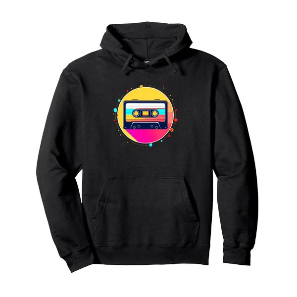 Vintage 80s Clothing Women's 90s Outfit Men's Pullover Hoodie, black