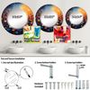 DesignQ Rhapsodic Vinyl Record II Vanity Mirror Bathroom Wall Mirrors