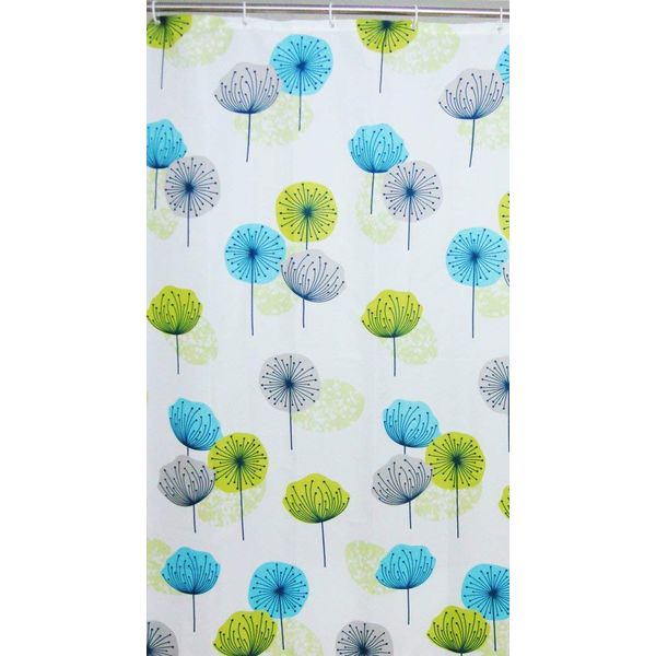 Blue Canyon Dandelion Polyester Shower Curtain Include 12 Hooks, Multi-Coloured, 1-Pack