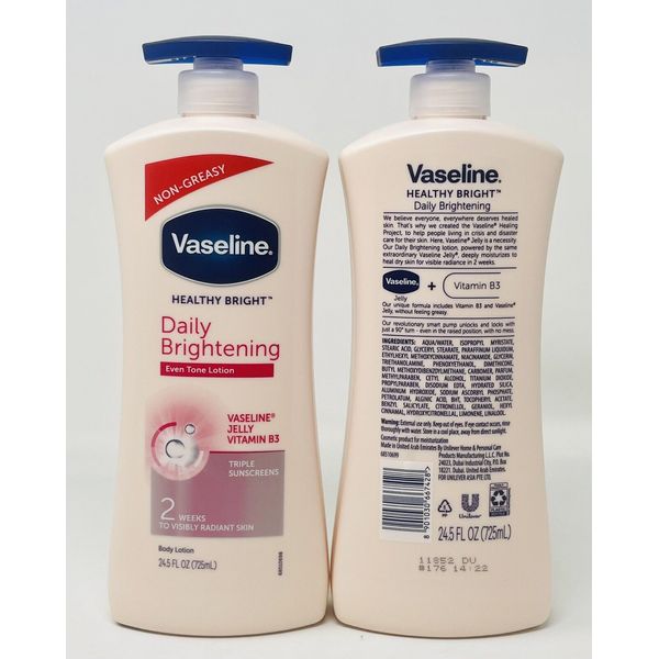 Vaseline Daily Even Tone Lotion Triple Sun Screen {  2 BOTTLES 725 ml each }