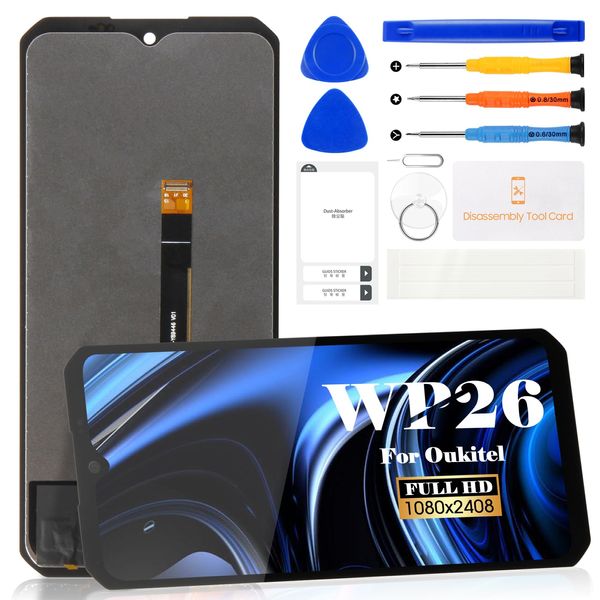 For Oukitel WP26 LCD Display For Oukitel WP26 Screen Replacement Touch Digitizer Assembly Repair Kits (Black,Without Frame)