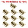 (10-Pack) Screen Door Hinge Hardware Self-Closing Easy Install Polished Brass