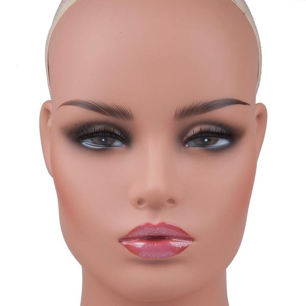 Professional Female Mannequin Head with Shoulders Display Bust Wigs Hats Jewellery Stand (Female Lydia Tanned)