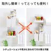 LEC HARU KITCHEN K00289 3-Strand Tool Hook, Easy to Stick Without Damage, Kitchen Storage, Space Saving, White