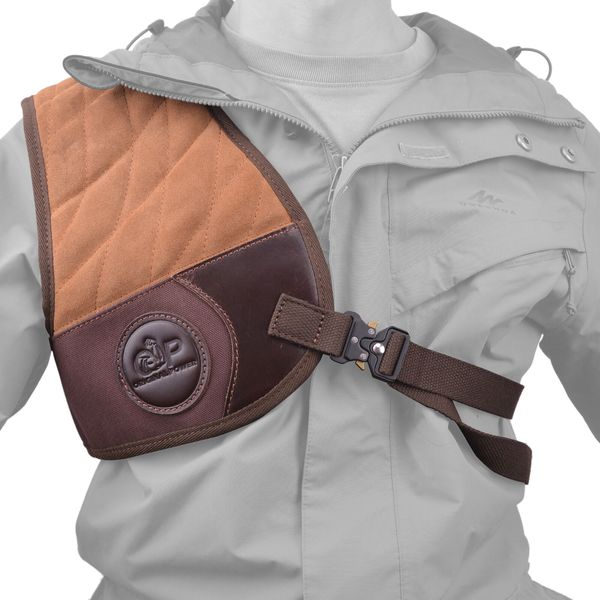 Leather Shoulder Protector Shooting Recoil Pad Reducer Pad For Right Shoulder