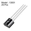 sourcing map 13001 Plastic-Encapsulate Power Transistor NPN TO-92 25pcs