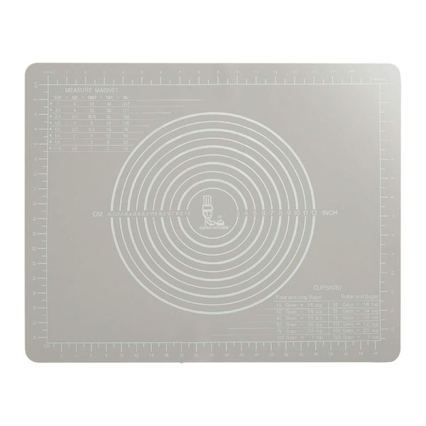 Countertop Protective Mat, Anti-Slip Cooking Mat, Large Size, Food Grade Silicone, Confectionery Mat Tools, Graduated, 19.7 x 15.7 inches (50 x 40 cm), Kitchen Bread, Cookie, Pizza, Baking Mat, Table