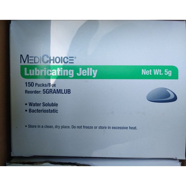 MediChoice 5GRAMLUB Lubricating Jelly Water Soluble 5g -4 Bx/150, exp 8/5/2024