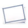 Gartner Studios Certificate Paper, White with Blue and Silver Ornate Foil Border, 80lb 8.5” x 11”, 15 Count