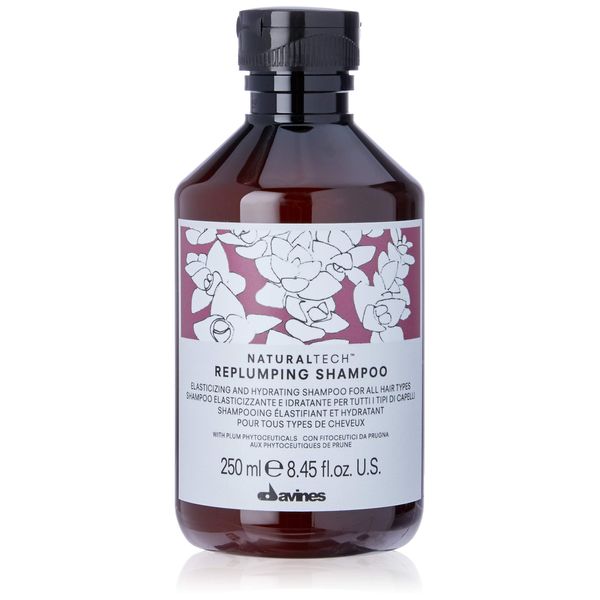 Davines Naturaltech REPLUMPING Shampoo, Gentle Cleasning To Add Hydration, Elasticity And Protection, Add Fullness, 8.45 fl. oz.