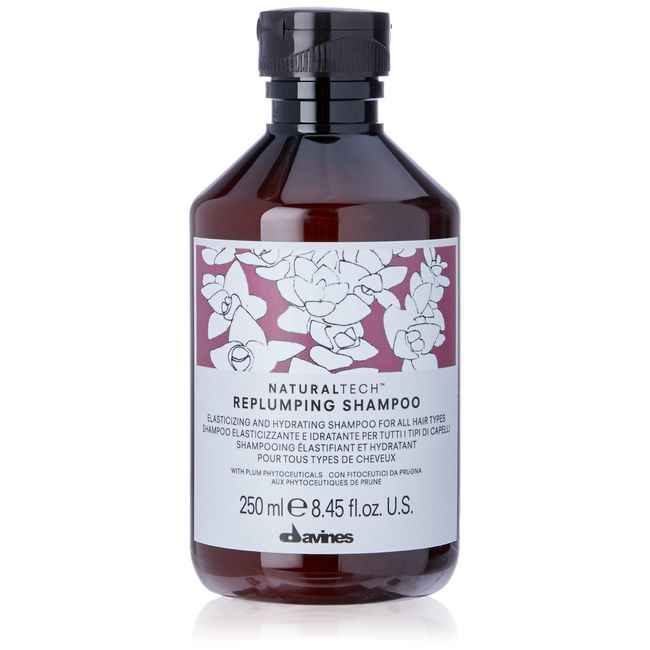 Davines Naturaltech REPLUMPING Shampoo, Gentle Cleasning To Add Hydration, Elasticity And Protection, Add Fullness, 8.45 fl. oz.