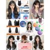 Emgrande DP4B Inner Color Half Wig, Supervised by Top Stylists, 4-Piece Set, Women's Wig Long, Natural, Small Face Effect (60, Inner Blue Curl)