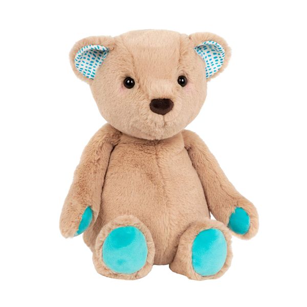 B. toys by Battat Happy Hues – Cara-Mellow Bear – Soft & Cuddly Plush Teddy Bear – Huggable Stuffed Animal Bear Toy – Washable – Newborns, Toddlers, Kids 12 inches