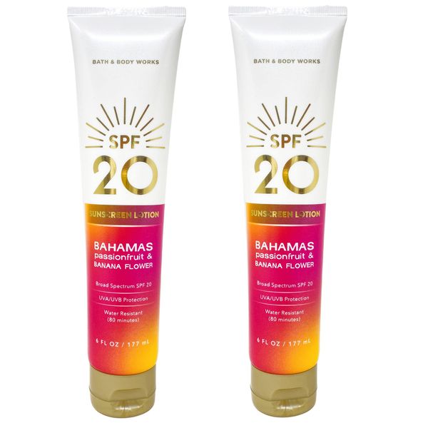 BAHAMAS PASSIONFRUIT AND BANANA FLOWER Gift Set Duo - Includes 2 SPF 20 Sunscreen Lotion - Full Size