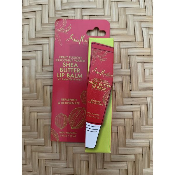 Shea Moisture Fruit Fusion Coconut Water Shea Butter Vegan Lip Balm 0.5 oz