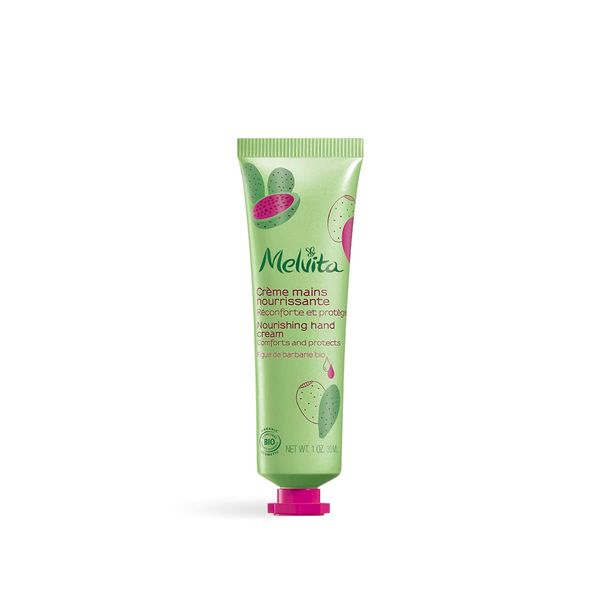 Melvita – Nährende Handcreme – Nährt und repariert die Hände – 99% natürlich – Bio-zertifiziert – Vegane Formel – Für trockene Hände – Tube 30 ml