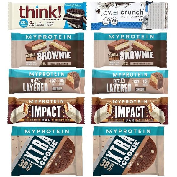 cookie & cream flavor protein bars variety pack