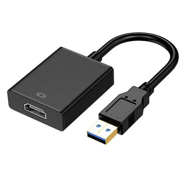 KUPOISHE USB to HDMI Adapter for Monitor Windows 11/10 / 8, HDMI to USB Adapter for Laptop Mac MacBook pro, USB 3.0 & 2.0 External Graphics Card Converter Cable for Desktop PC TV