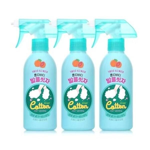 Costco On the Body Foot Spa Bubble Cleanser Fresh Grapefruit Mint Flavor 385ml 3pcs