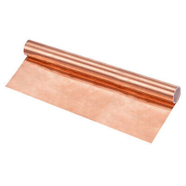 Copper Sheet Roll, 39"x 7.9"x 0.0004"(LxWxT)Copper Foil Sheet Roll for Crafts