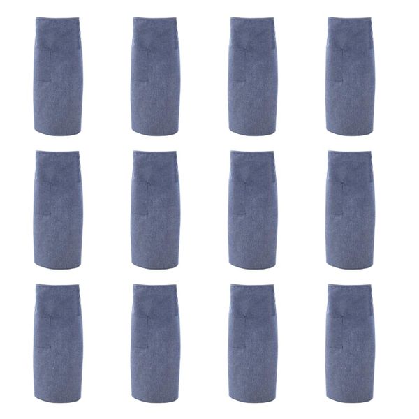 PINNACLE 12 Pack Full Bistro Apron - Single Pocket A2006 (Denim)