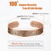 Jeracol Copper Magnetic Bracelets for Men Women,100% Solid Copper Magnetic Cuff Bangle with Powerful Magnets(Each 3500 Gauss), Brazaletes with Ajsust Tool&Jewelry Gift Box