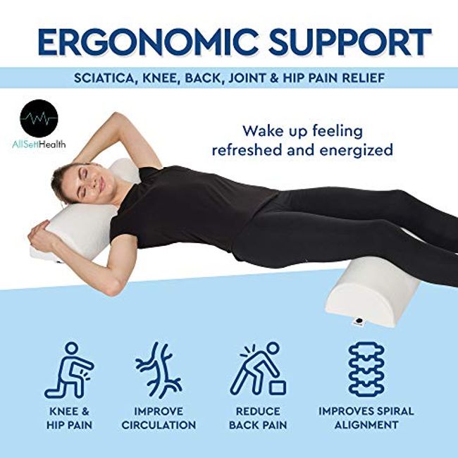  Back Pain Relief Memory Foam Pillow - Half Moon