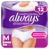 Always Discreet Underwear Incontinence Pants Normal, Medium, 12 each
