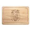 Crazy Milk and Cookies Boy Stars Rectangular Wooden Chopping Board