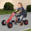 Powered Pedal Go Kart Metal Racer Kids Ride on Car, 4 Wheeled Toy Car