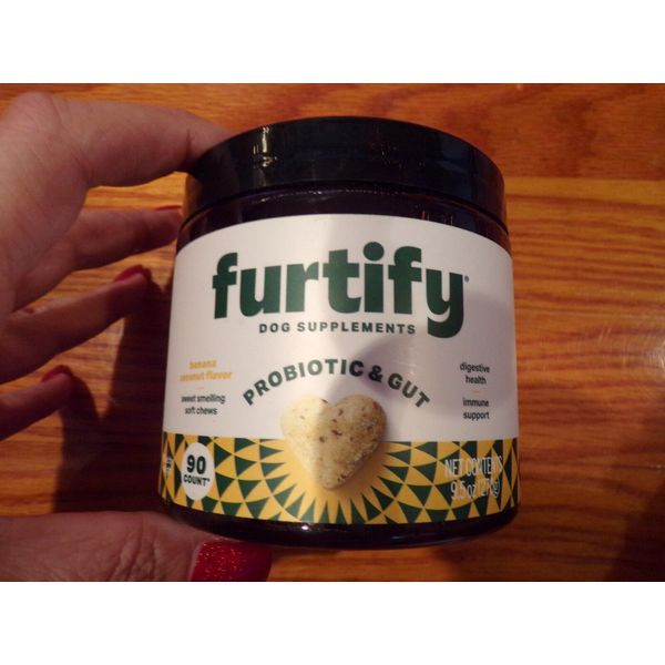 NEW Sealed FURTIFY Dog Supplements Probiotic Gut 90ct Banana Coconut  OSR