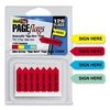 Redi-Tag Mini Arrow Page Flags - Sign Here 126/Pkg-Red, Yellow, Blue & Mint