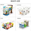 Pantry Storage Organizer Bins Clear 6Pack Plastic Storage Containers with Handle
