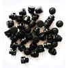 HAND ® Black Plastic Round Toggle Spring Stop Double Hole String Cord Locks - Assorted Sizes (TRB04 14mm - 40 Pcs)