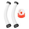 2PCS Flexible Water Pool Hose Set for Filter Pump and Saltwater Systems(White)