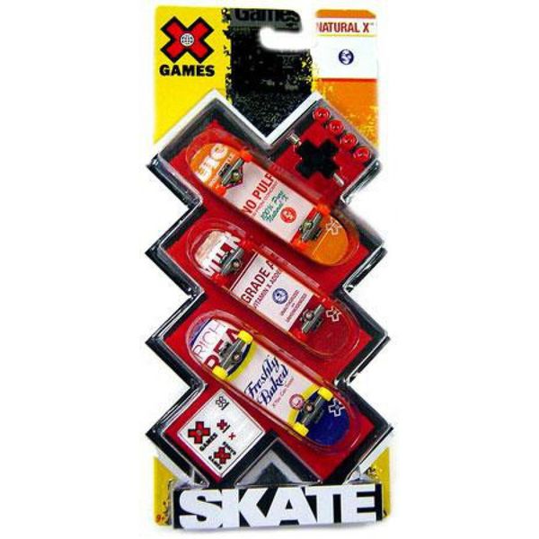 Mattel X Games Extreme Sports Grocery Labels Mini Skateboard 3-Pack