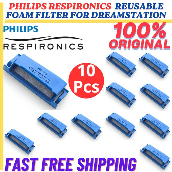 10 Pc Reusable Foam Filter Philips Respironics for All DreamStation CPAP Machine