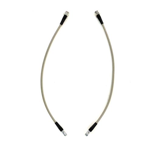 The Stop Shop Universal Braided Stainless Brake Hose, 16 Inches Long with 7/16 Inch Banjo Hole (Includes hardware) Made in USA