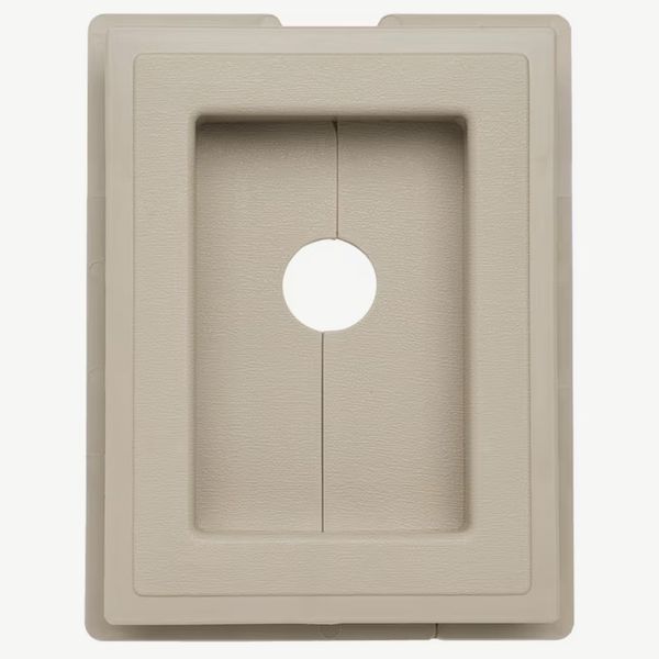 Vinyl Siding Mounting Block Recessed Faucet Spigot Outlet Clay Ply Gem PC Color